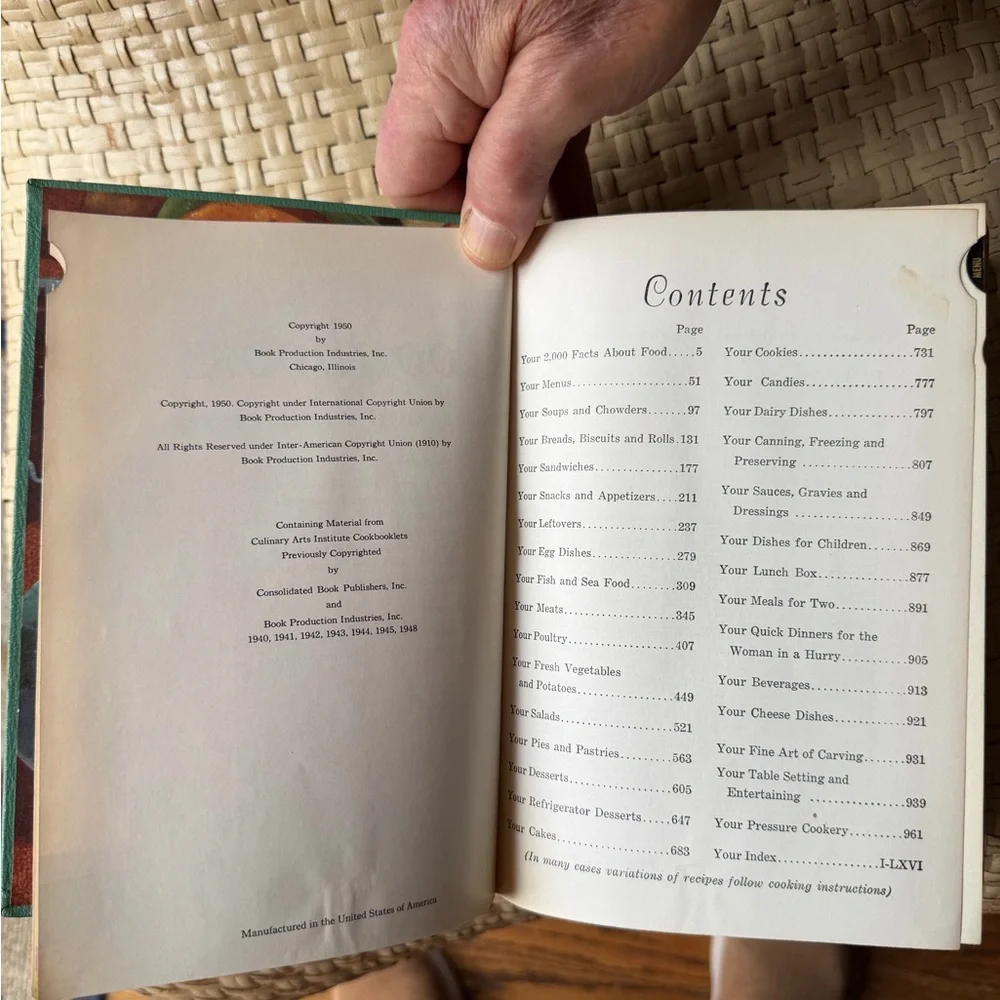 Culinary Arts Institute Cooking Book Hardcover Vintage